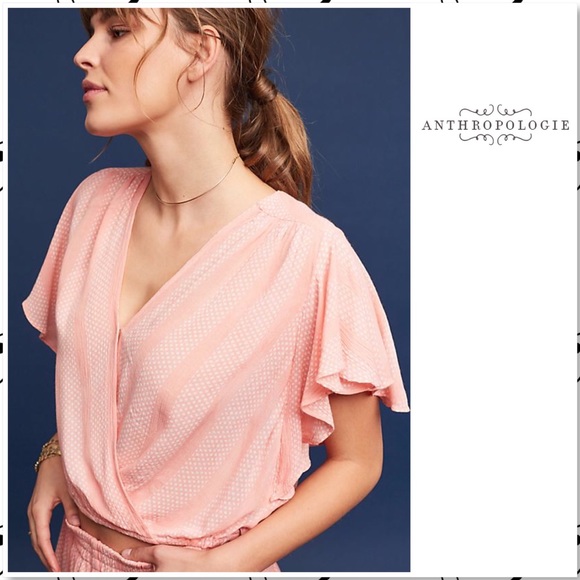 Anthropologie Tops - Anthro Maeve Nell Wrap Flutter Sleeve Top S